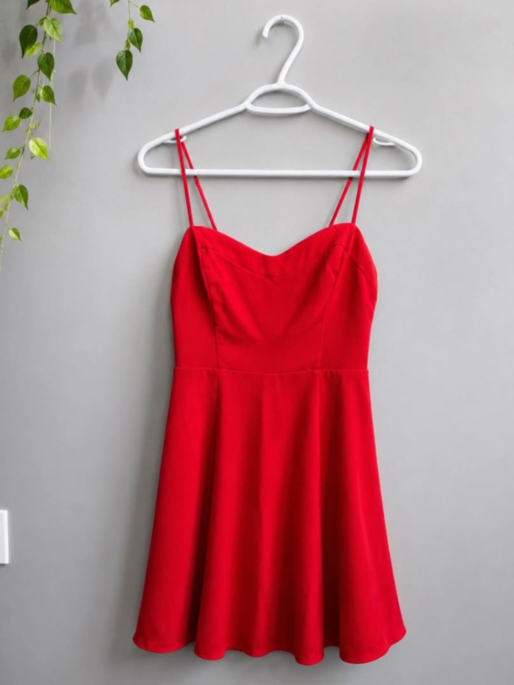 Abercrombie & Fitch Red Sweetheart Neck Fit & Flare Mini Dress | Size S